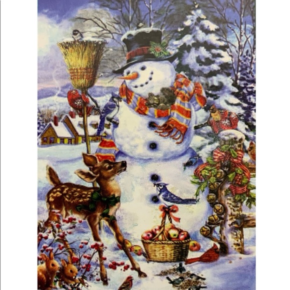 Variety WS Other - Snowman Christmas Flag Garden Flag and Pole Stake Complete Set Holiday Decor